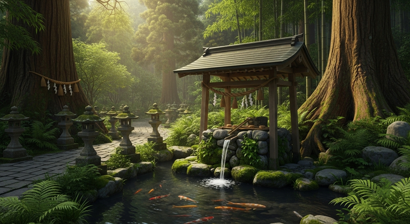 明治神宮の深い森に佇む最強の開運スポット、明治神宮のパワースポット・清正の井戸のイメージ