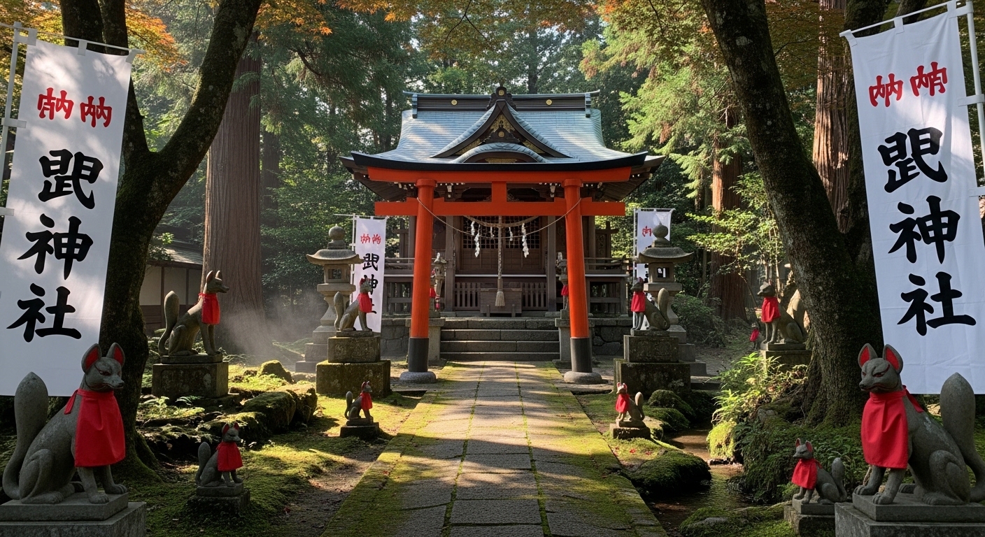 豊川稲荷東京別院の境内に鎮座する、縁切りで有名な叶稲荷尊天のお社。