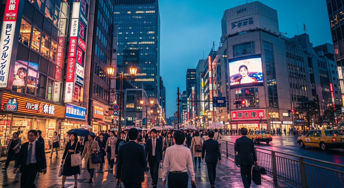 立川が治安悪いと言われる理由を検証するための、夜の賑やかな立川駅周辺の街並み。