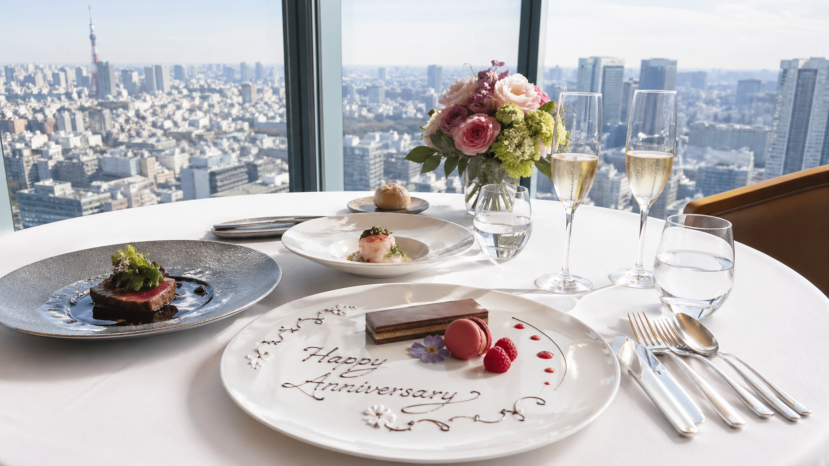 東京の記念日ランチにおすすめの高層階レストランイメージ
