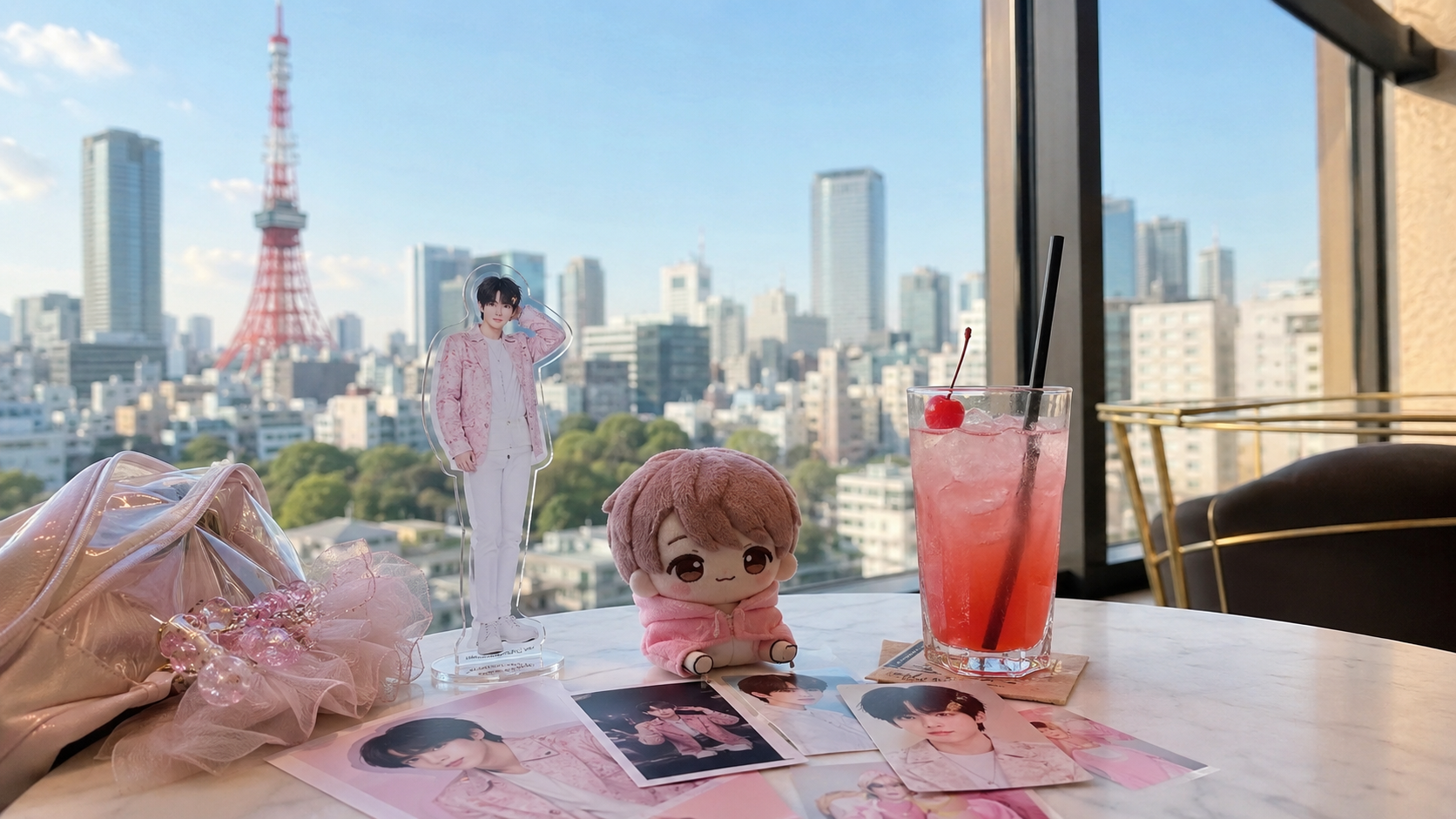 東京で1人で推し活を楽しむためのアクスタとカフェドリンク